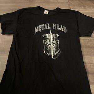 Metal Head Black Graphic Tee